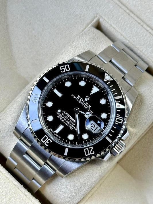 Rolex Submariner Date Silver And Black